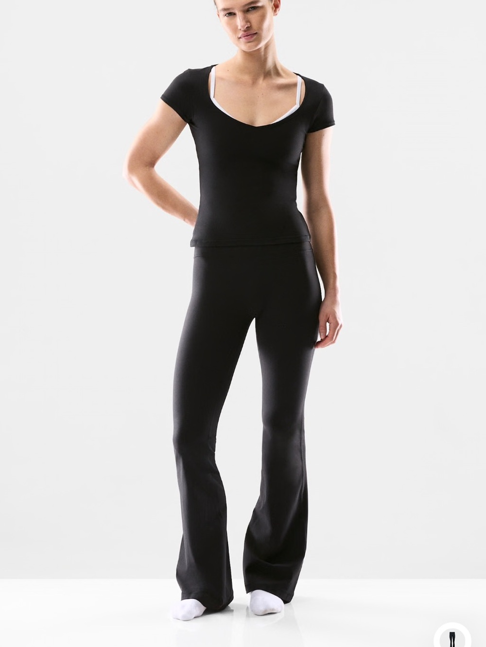 Aritzia Black Flare Yoga Pants